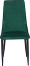 CLAYTON - Eetkamerstoel - Smaragdgroen - Fluweel