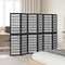 vidaXL - Kamerscherm - met - 6 - panelen - massief - paulowniahout - zwart