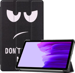 imoshion Tablet Hoes Geschikt voor Samsung Galaxy Tab A7 Lite - imoshion Design Trifold Bookcase - Zwart / Meerkleurig /Don't touch