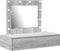 vidaXL - Wandgemonteerde - Makeuptafel - met - LED - Verlichting - - - Grijs - Sonoma