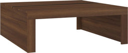 vidaXL - Salontafel - 100x100x35 - cm - bewerkt - hout - bruin - eikenkleur