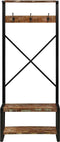 vidaXL - Kledingrek - 80x40x190 - cm - massief - gerecycled - hout - meerkleurig