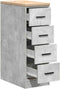 vidaXL - Garagekast - 30x51x85 - cm - massief - grenenhout - betongrijs