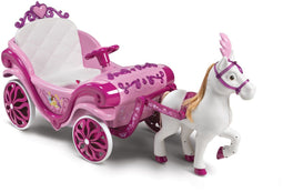 Huffy Princess Koets 17335W - 6V Prinsessenkoets - Interactief Paard - Roze