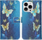 iMoshion Hoesje Geschikt voor iPhone 13 Pro Hoesje Met Pasjeshouder - iMoshion Design Softcase Bookcase - Blauw / Blue Butterfly