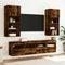 vidaXL - Tv-wandmeubels - met - LED - 2 - st - 40x30x40 - cm - gerookt - eikenkleurig