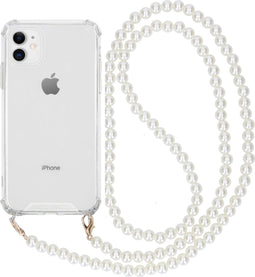 iMoshion Hoesje Geschikt voor iPhone 11 Hoesje Met Koord - iMoshion Backcover met koord - Parel - Transparant