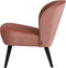 WOOOD Sara Fauteuil - Velvet - Oud Roze - 59x71x70