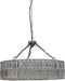 PTMD Suze transparante hanglamp maat in cm: 100 x 40 x 38 - Zilver
