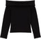 WE Fashion Meisjes off-shoulder top - Maat 112/128 - Ribstructuur