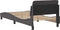 vidaXL - Bedframe - met - hoofdbord - kunstleer - grijs - 80x200 - cm