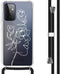 iMoshion Hoesje Geschikt voor Samsung Galaxy A72 Hoesje Met Koord - iMoshion Design Hoesje met Koord - Wit / Transparant / Woman Flower