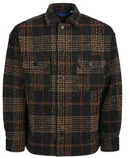 Jack & Jones JORROXBURY - Overshirt Bouclé - Regular fit - Zwart - Maat XL