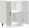 vidaXL - Spoelbakonderkast - Lucca - bewerkt - hout - hoogglans - wit