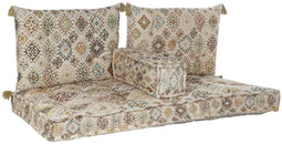 2-zitsbank DKD Home Decor Beige Bruin Katoen Geel (145 x 76 x 13 cm)