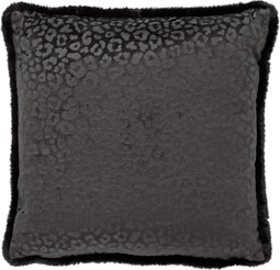 Dutch Decor CHEETA - Sierkussen met dierenprint 45x45 cm Raven - zwart - Inclusief binnenkussen