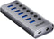 Unitek H1314A01-EU - USB Hub - 7x USB 3.2 Gen 1 - Grijs