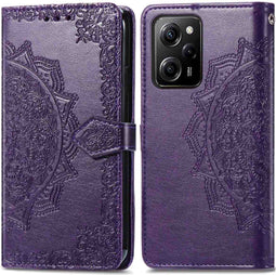 iMoshion Hoesje Geschikt voor Xiaomi Poco X5 5G Hoesje Met Pasjeshouder - iMoshion Mandala Bookcase - Paars