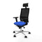 Bureaustoel met hoofdsteun Piqueras y Crespo 2D086N1 Blauw