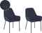 Set van 2 eetkamerstoelen LOVERNA Corduroy Donkerblauw