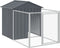 vidaXL - Hondenhok - met - dak - 117x813x123 - cm - gegalvaniseerd - staal - antraciet