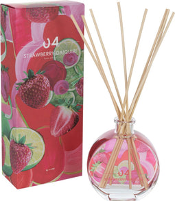 J-Line geurolie + stokjes - Aardbei Daiquiri - glas - mix