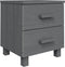 vidaXL - Nachtkastjes - HAMAR - 2 - st - 40x35x44,5 - cm - grenenhout - donkergrijs