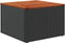 Tuintafel 55x55x37 cm poly rattan en acaciahout zwart