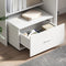 vidaXL - Ladekast - met - Wielen - Wit - 55x45x33.5 - cm - Bewerkt - Hout