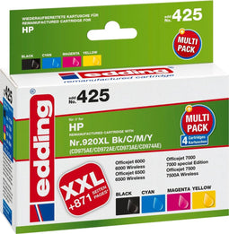 Edding EDD-425 - Inktcartridge - Compatibel met HP 920/920XL - 4-pack (4 stuks)
