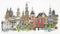 Thea Gouverneur - Borduurpakket met telpatroon - 450 - Voorgesorteerde DMC Garens - Amsterdam - Linnen - 79 cm x 50 cm - DIY Kit