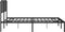 vidaXL - Bedframe - met - hoofdbord - metaal - zwart - 180x200 - cm