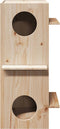 vidaXL - Kattenhuis - 43x43x90 - cm - massief - grenenhout