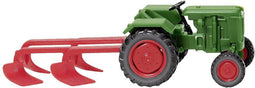 Wiking 039802 H0 Landbouwmachine Normag Faktor I met ploeg - bladgroen