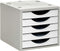 Modulaire archiefkast Archivo 2000 ArchivoTec Serie 4000 5 lades Din A4 Wit Taart 34 x 27 x 26 cm