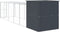 vidaXL - Kippenhok - met - ren - 165x659x181 - cm - gegalvaniseerd - staal - antraciet