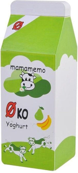 Mama Memo Pak Yoghurt Peer/banaan Hout 12 Cm Groen