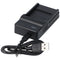 Battery charger suitable for Casio NP-40, Pentax LB-060, Casio EX-Z30, Casio EX-Z400, USB charger wi