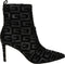 Guess Dafina - Enkellaarzen - Velour opdruk - Zwart - Maat 37