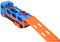 Pop-up auto transporter met 2 metal auto's.