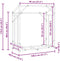 vidaXL - Haardhoutrek - met - regenhoes - 100,5x40,5x110,5 - cm - staal