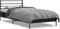vidaXL - Bedframe - bewerkt - hout - en - metaal - zwart - 100x200 - cm
