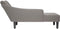 vidaXL - Chaise - longue - met - rechterarmleuning - stof - taupe