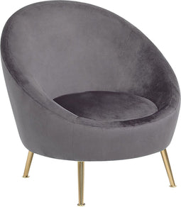 LANGA - Fauteuil - Grijs - Fluweel