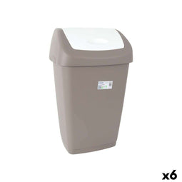 Afvalemmer Tontarelli Aurora Grijs 55 L (6 Stuks)