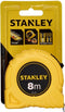 Stanley Rolbandmaat 8m - 25mm - Ergonomisch ontwerp - Geel
