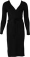 Guess Everly Wrap Dress - Wikkeljurk - Lange mouwen - Zwart - Maat S