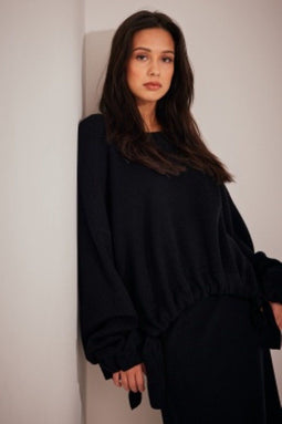 NA-KD Drawstring Knitted Sweater - Dames Trui - Aantrekkoord - Maat XS
