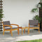 vidaXL - 3-delige - Bistro - Set - met - Kussens, - Gemaakt - van - Massief - Acaciahout