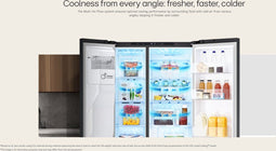 LG GSLC40PYPE - Amerikaanse koelkast 638L - Ice & Water Dispenser - Prime Silver